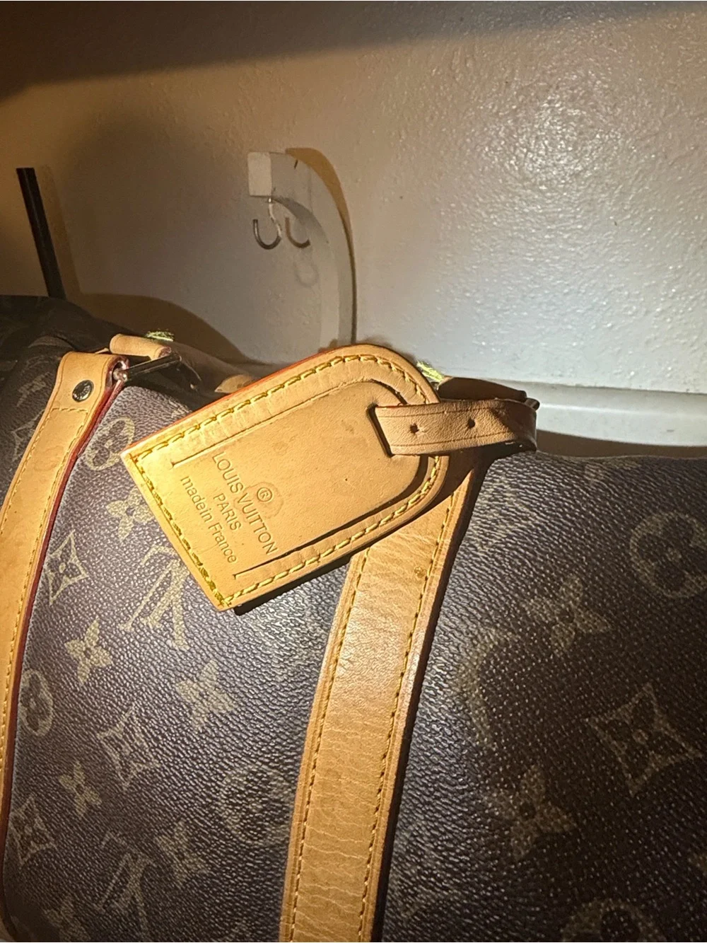 Louis Vuitton Monogram Canvas Brown Tan Travel Duffel Bag